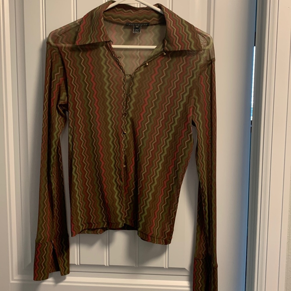 Multi-colored zig zag shirt